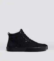 Men's Thermal High Top All Black Suede Boots | OCA Therma