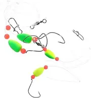 4pcs Sea Fishing Float Hook Saltwater Fishing Tackle with Pretied Line Swivel Snap for Enhanced Angling Efficiency Freshwater Saltwater
