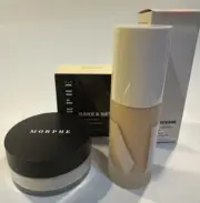 2pc MORPHE ❤️Bake & Set Setting Powder TRANSLUCENT & Lightform Foundation LIGHT
