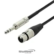 SWAMP Balanced XLR(f) - 1/4" TRS Mic / Line Level Cable - 5m