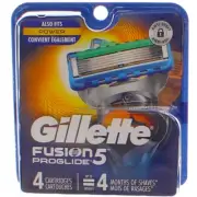 2 Pack Gillette Fusion5 ProGlide Razor Blade Cartridges, 4 Ct