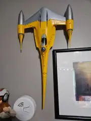 3D Wall Mount Bracket Holder for 3.75" Naboo Starfighter Vertical 1998