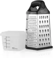 Cheese Grater - 6-Sided Grater with Container Hand Grater Slicer Chopper