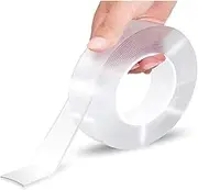 Strong Nano Double-Sided Tape Without Trace Washable, net red Transparent red Film Acrylic Double-Sided Tape (Width 5cm* Length 5m * Thickness 2mm)