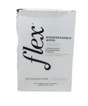 Flex Biodegradable Flushable Wipes Plant-based 12 Wipes per Pouch