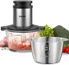 JOYAMI Electric Food Processor with 2 Bowls, Food Chopper Vegetable Meat Grinder