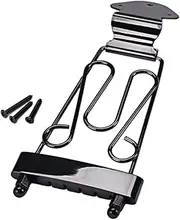 HONITANO 6 String Adjustable Plated String Tailpiece Bridge for Guitar Sturdy and Construction Easy to Install Compatible with Archtop Guitars for DIY Musicians