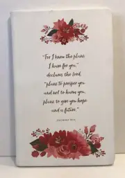 Eccolo World Traveler Floral Jeremiah 29:11 Plans Journal Notebook with Bookmark