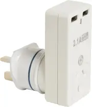 Korjo UK 2 x USB Travel Adaptor Plug USB 2X2UK