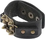 Holibanna Wristband Goth Spiked Ethnic Bracelets Men Gothic Woven Braided Bracelets Braid Jewelry Punk Mens Men Cowhide Wrist Jewelry