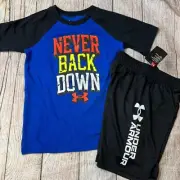 Under Armour Little Boys Never Back Down Athletic Outfit Set NEW