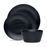 Noritake Black on Black Dune 12 Piece Dinner Setting for 4 - Robins Kitchen