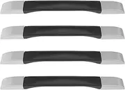 [VGOL] Pack of 4 Luggage Handle Luggage Handle Holder Replacement, Length 15.5 cm, Inner Hole Spacing 16 cm, Outer Hole Spacing 23 cm, black, 15,5cm