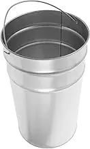 WATIIFUFU Sturdy Metal Trash Bucket Galvanized Inner Bucket for Large Capacity Waste Storage Easy Handle