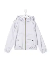 TEEN monogram print hooded jacket 14Y,10Y White