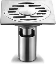 [YUNFANG] Floor Drain Anti-Odor Shower Drain Anti-Clogging Hair Stopper Catcher Sink Strainer Stainless Steel Drain Protectors Bathroom Toilet Tub Tile Insert Floor Drainer with Removable Strainer Cover