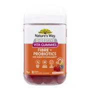 Nature's Way Digestive Vita Gummies Fibre + Probiotics, 30 Gummies