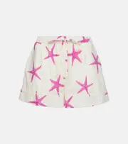 [Valentino] Valentino Starfish cotton poplin shorts AU 12 white