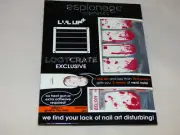 Espionage Cosmetics - Blood Spatter Nail Wraps - Loot Crate Exclusive