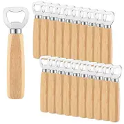 20 Pcs Stainless Steel Bottle Opener Bartender Wood Beer Opener Cider Wine Opener Bottle Opener with