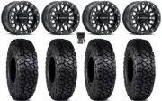 Raceline Podium Bdlk 15" Wheels Bk 30" Intersect Tires Sportsman RZR Ranger