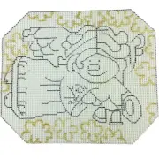 Dena Cross Stitch Canvas Christmas Angel with Bells Musical Instruments