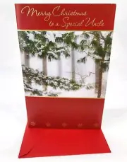 American Greetings Special Uncle Merry Christmas Greeting Card+Envelope HOLIDAY