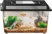 Vivarium Habitats - Reptile Terrarium Breeding Tank | Lizard Cage | Pet Breeding Box | Snake Breeding Tank | Transparent Carrier with Handle Habitat Small Feeding Box for Gecko
