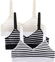 [KEOYA] Girls Stretch Cotton Training Bra Wirefree Cami Sports Bras Lightly Padded Bralette