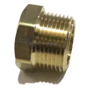 BRASS CORED HEX PLUG MALE 1" ONE INCH NPT THREADS PIPE FITTING AIR WATER BOAT