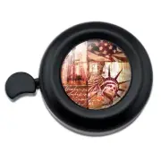 New York City Statue Liberty Tile Collage Bicycle Handlebar Bike Bell