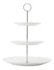 [Maxwell & Williams] White Basics Diamonds 3-Tier Gift Boxed Cake Stand in White