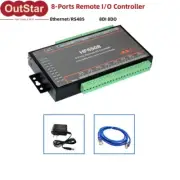 8-Port Remote I/O Controller 8DI 8DO IoT RS485 Serial Server to Ethernet HF6508