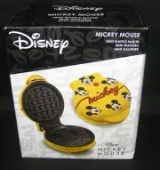 DISNEY MICKEY MOUSE MINI WAFFLE MAKER YELLOW
