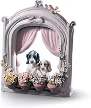LLADRÓ Please Come Home Dogs Figurine. Porcelain Dog Figure.