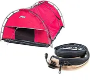 [Adventure Kings] Pink Double Swag Dome Tent + LED Strip Light Camping Outdoor 4WD