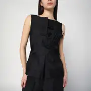 [MKDT Studio] Atelier Tami black top in silk and wool 38 FR Black