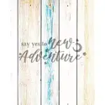 SAY YES TO A NEW ADVENTURE: FAMILY CAMPING PLANNER & VACATION JOURNAL ADVENTURE NOTEBOOK - RUSTIC BOHO PYROGRAPHY - DRIFTWOOD BOARDS