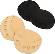 GOOHOCHY 2 Pairs Women's Half Socks Toe Cap Socks for High Heels Summer Breathable Socks