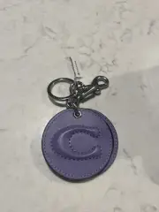 Coach keychain fob lavender with Myra Silvertone