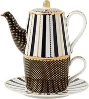 Maxwell & Williams Teas & C's Regency Tea for One with Infuser 340ML Black Gift Boxed