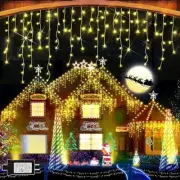 Luces de Navidad Decoraciones al aire libre 640 LED 20M Cortina de Navidad Luces