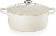 [Le Creuset] Enameled Cast Iron Signature Round Dutch Oven, 3.5 qt, Meringue