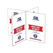 Cross Frame Tabletop 4x(4x6") Picture Sign Menu Holder Acrylic Frame for Events