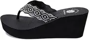 [Yellow Box] Women's Winny Wedge Sandal, Round Toe, Medium-High 2.75 Inch Heel, 1 Inch Platform Comfortable Flip-Flop