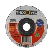 Flexovit Metal Cut Off Wheels Discs (3x Pack) 125mm x 3.4mm x 22.23mm