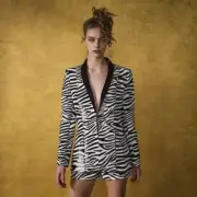 NWT RRP $350 Sass & Bide NEVER EXPLAIN Zebra Sequin Shorts Size 40 10 Free Post