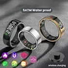 Smart Ring Touch Display Screen Health Monitor Gesture Control Wireless Charging