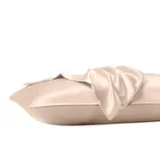 3pc Royal Comfort Satin Fitted Sheet Set w/2x Pillowcase Champagne Pink