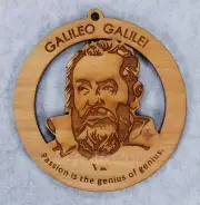 GALILEO GALILEI--Astronomy Space Telescope Science Nestled Pines wooden ornament